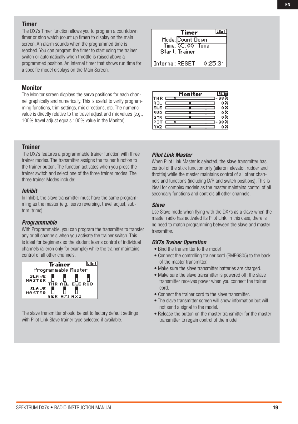 Spektrum SPM7800 DX7S User Manual | Page 19 / 32