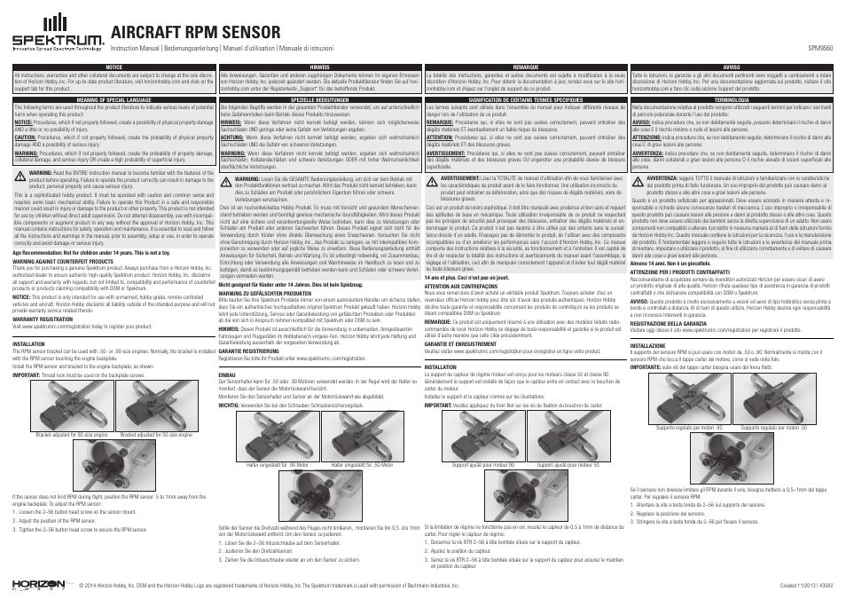 Spektrum SPM9560 User Manual | 3 pages | Original mode
