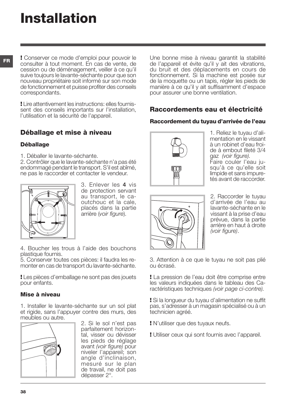 Lubricar arroz Calumnia Installation | Indesit IWDC-71680-ECO-(EU) User Manual | Page 38 / 84 |  Original mode