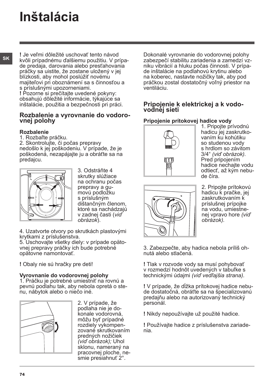 Inštalácia | Indesit IWDC-71680-ECO-(EU) User Manual | Page 74 / 84 |  Original mode