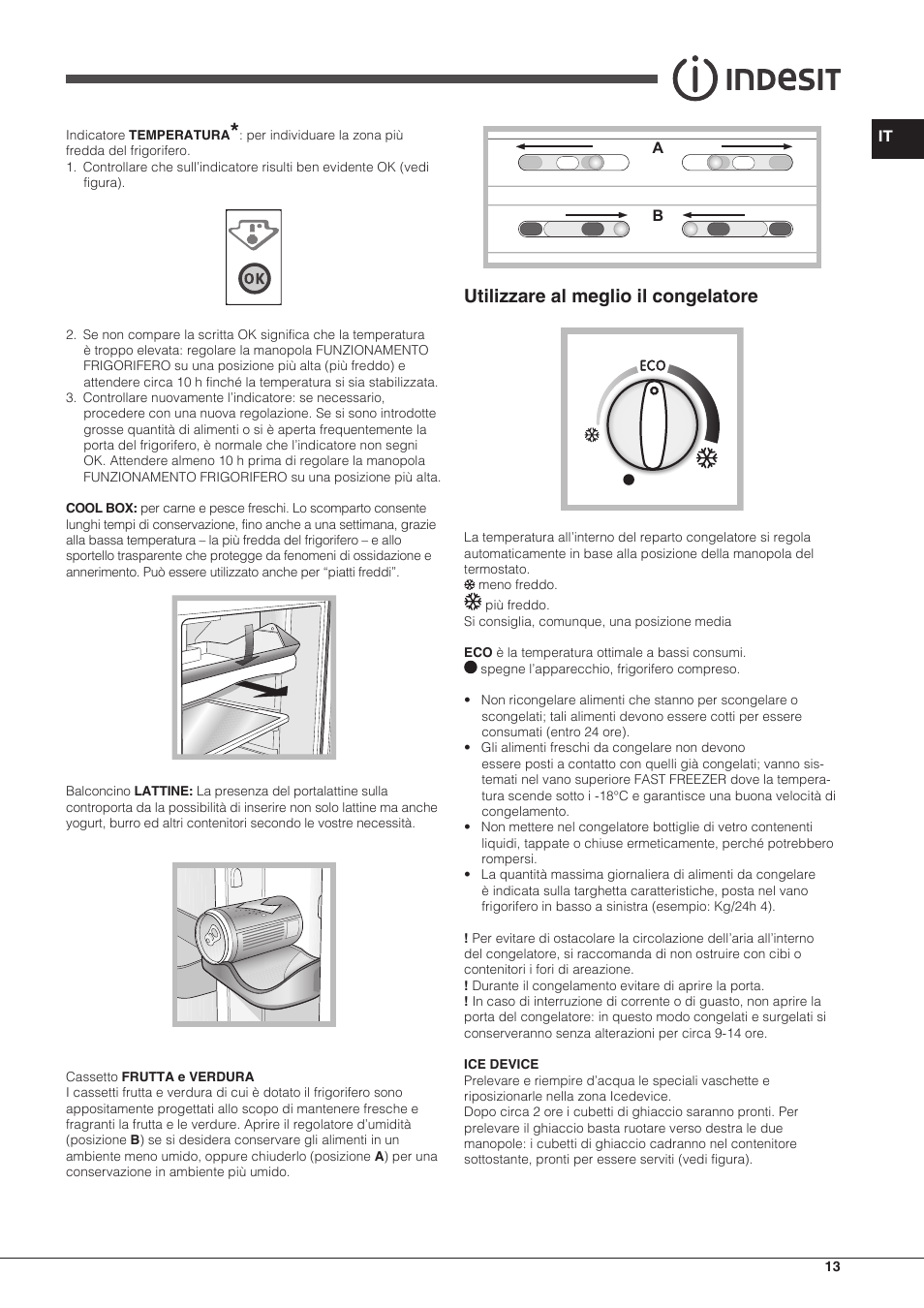 Utilizzare al meglio il congelatore | Indesit TAAN-6-FNF-S User Manual |  Page 13 / 48