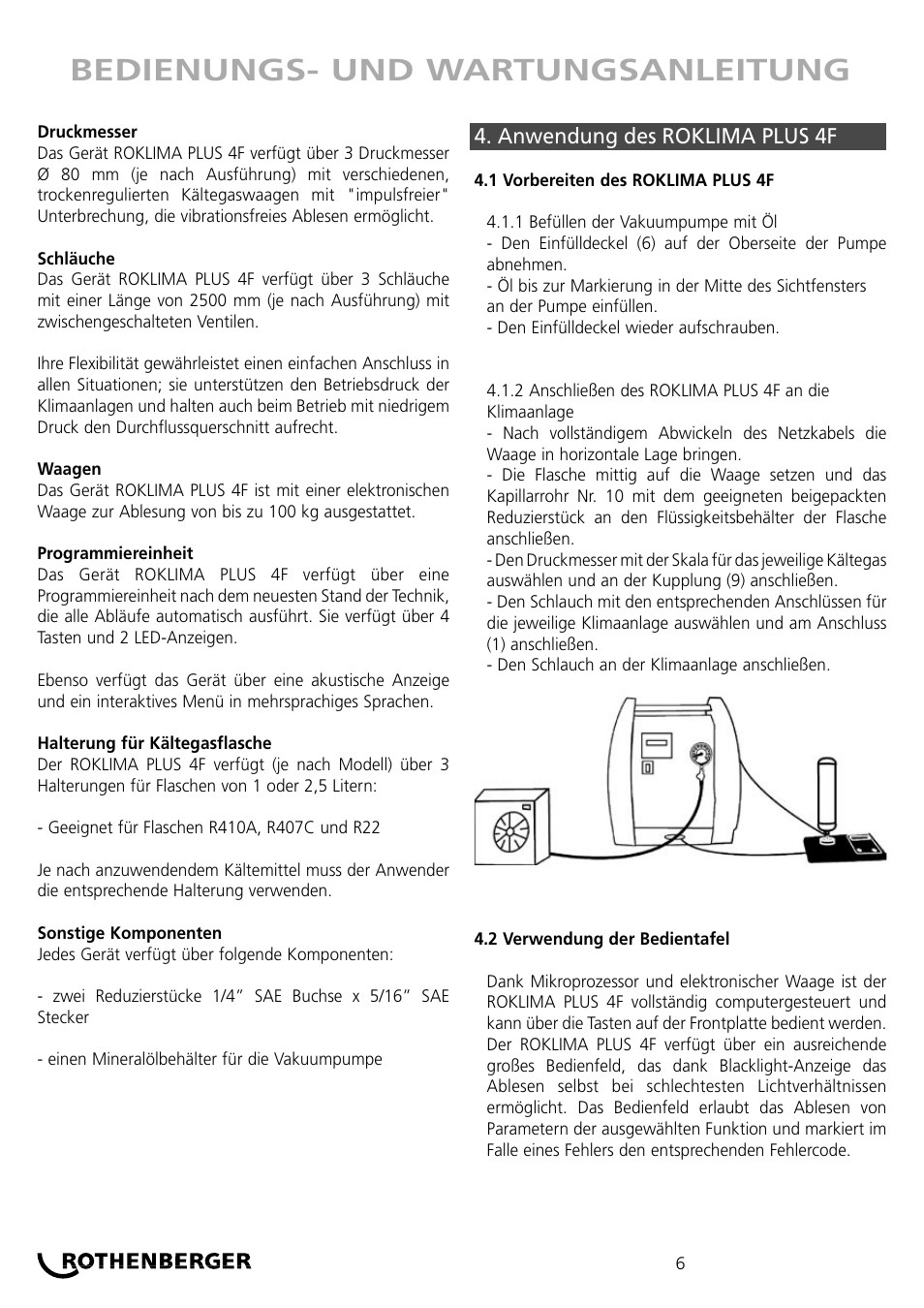 Bedienungs- und wartungsanleitung | ROTHENBERGER ROKLIMA MULTI 4F User  Manual | Page 6 / 80