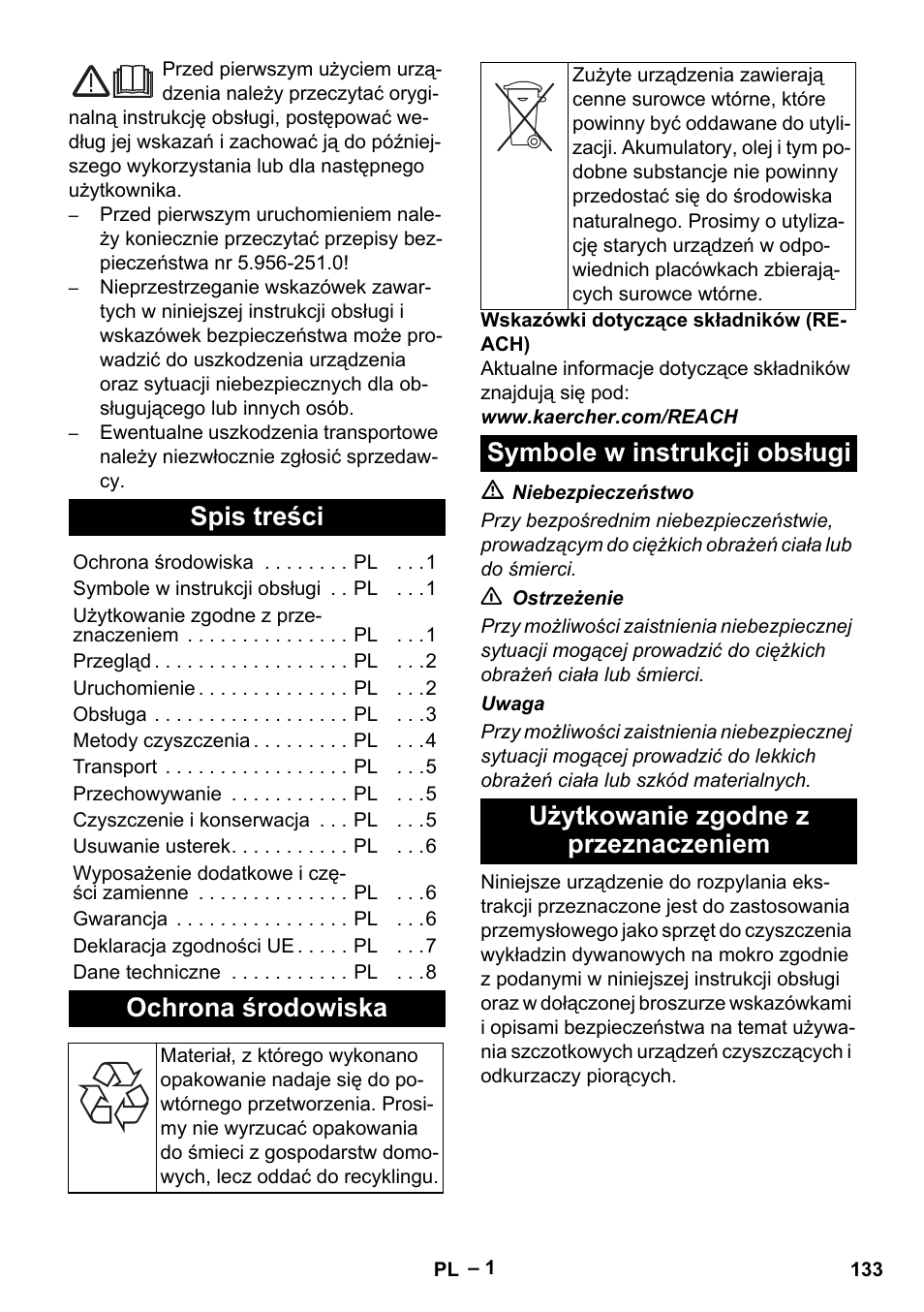 Karcher PUZZI 10-1 User Manual | Page 133 / 216 | Original mode | Also for:  PUZZI 10-2 Adv, PUZZI 10-2 Adv EU, Injecteur-extracteur Puzzi 10-1,  Injecteur-extracteur Puzzi 10-2 Adv