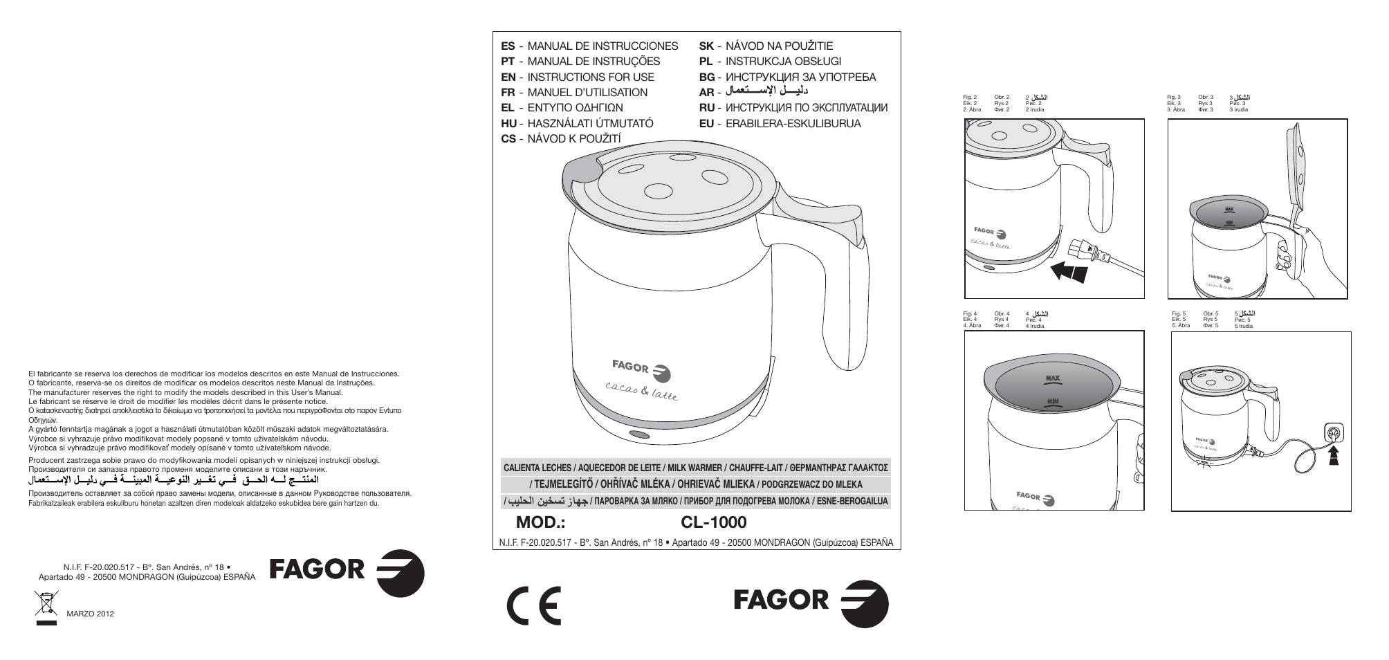 Fagor CL-1000 User Manual | 32 pages