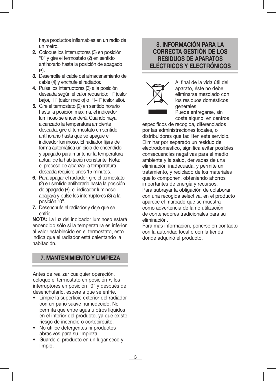 Mantenimiento y limpieza | Fagor RN-1500 User Manual | Page 4 / 46