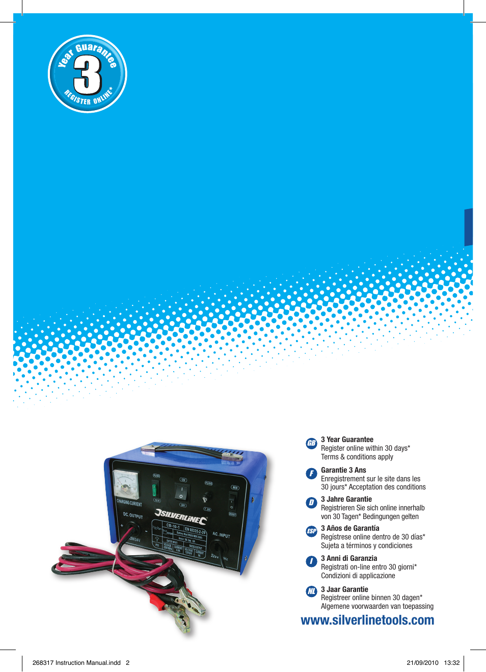 Silverline Battery Charger 12/24V User Manual | 28 pages
