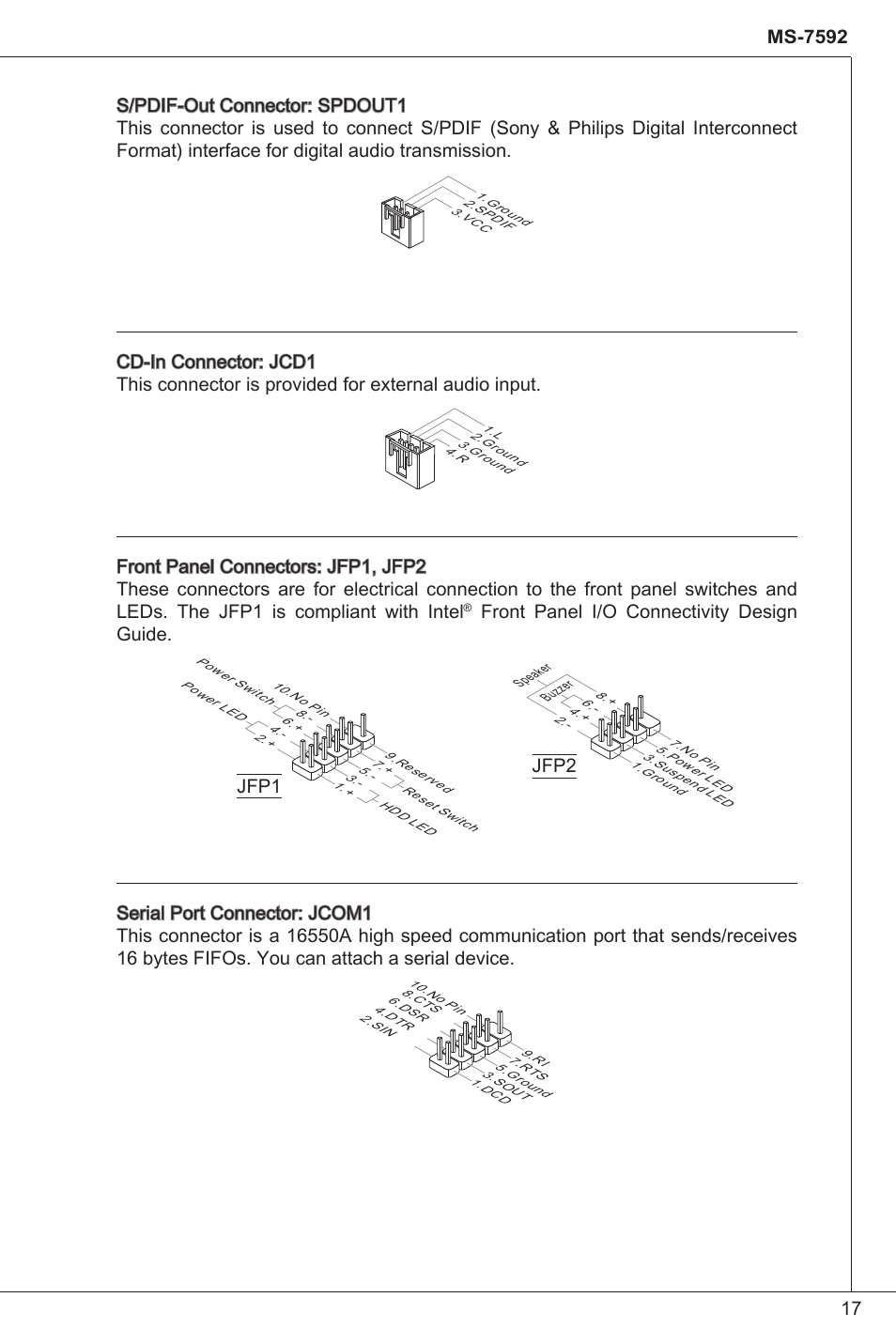 Front panel i/o connectivity design guide | MSI G41M-P23 User Manual | Page  17 / 155