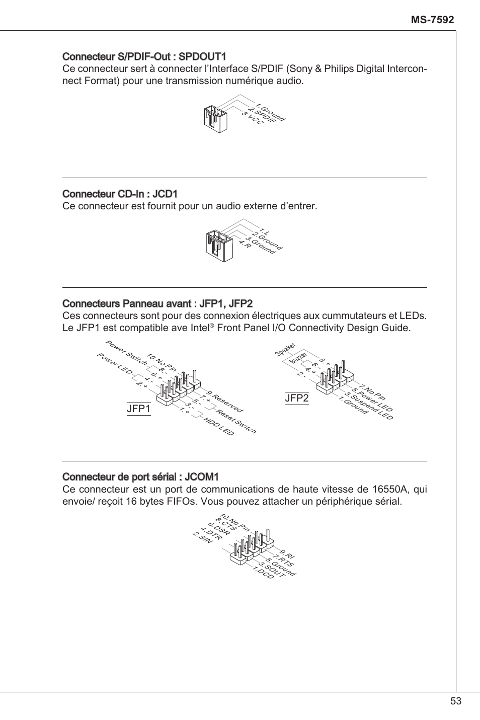 Front panel i/o connectivity design guide | MSI G41M-P23 User Manual | Page  53 / 155 | Original mode