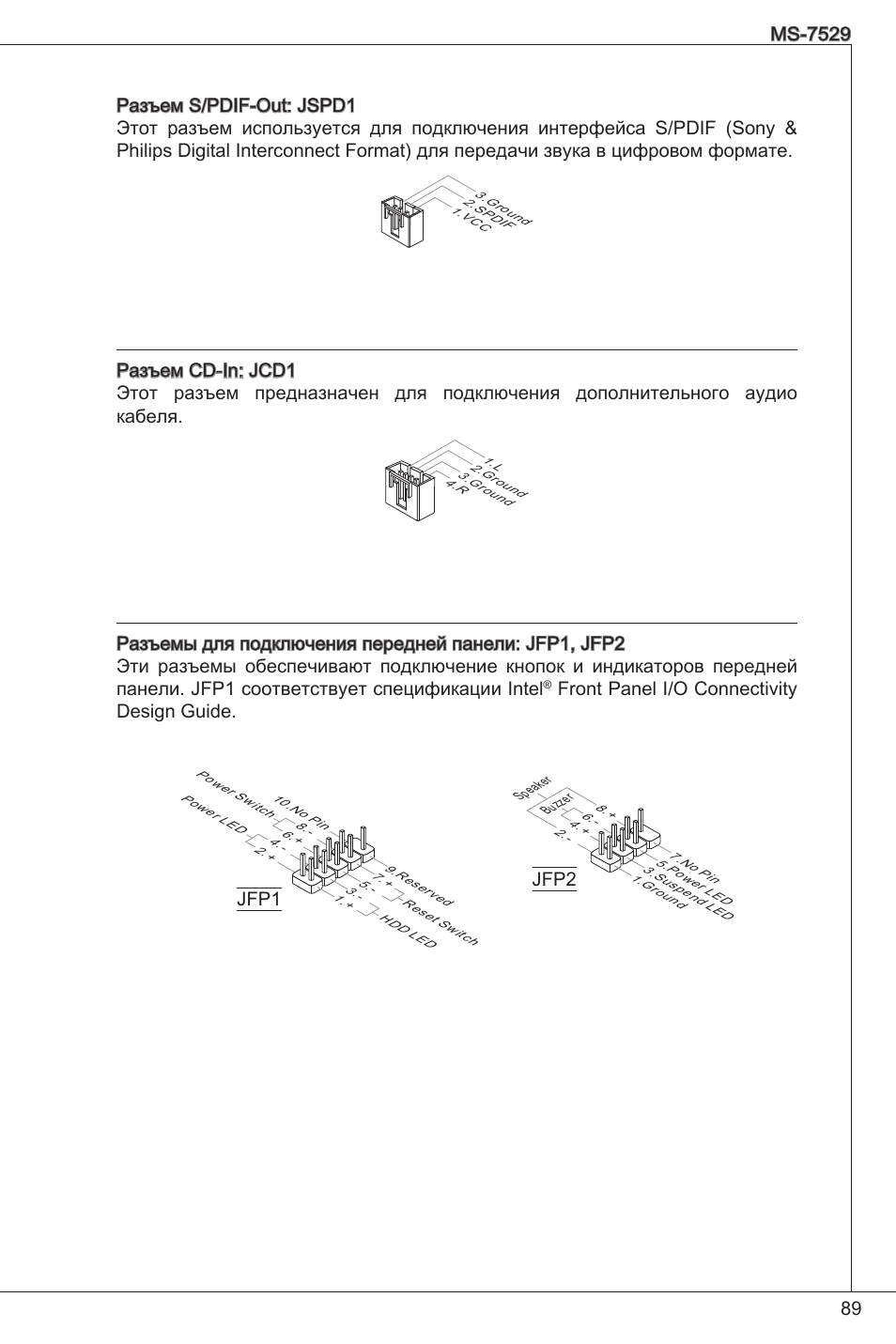 Front panel i/o connectivity design guide, Jfp2 | MSI G31TM-P21 User Manual  | Page 89 / 153 | Original mode
