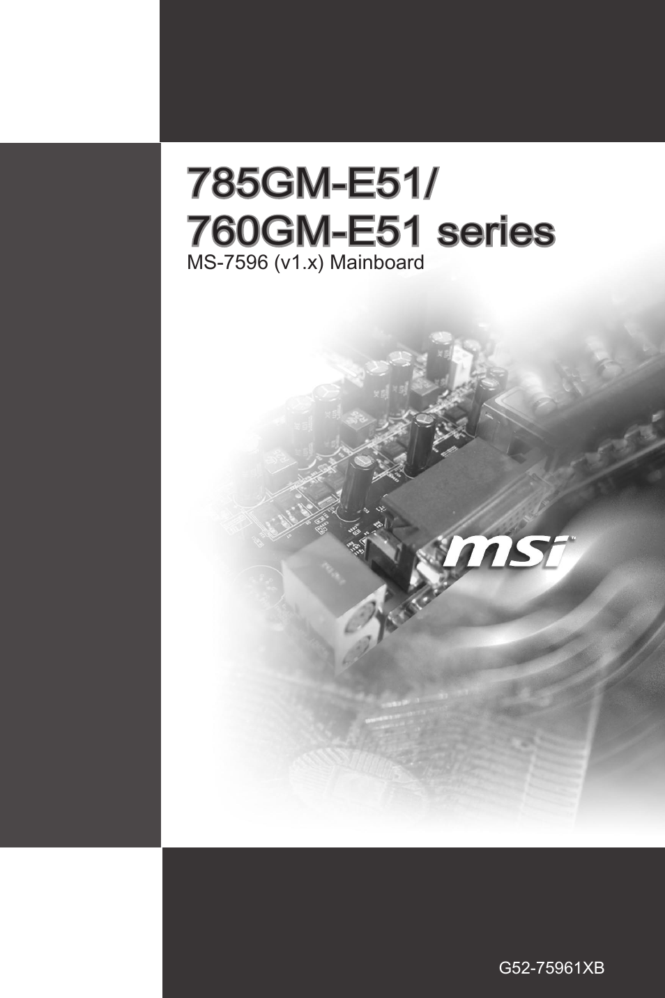 MSI 760GM-E51 User Manual | 106 pages