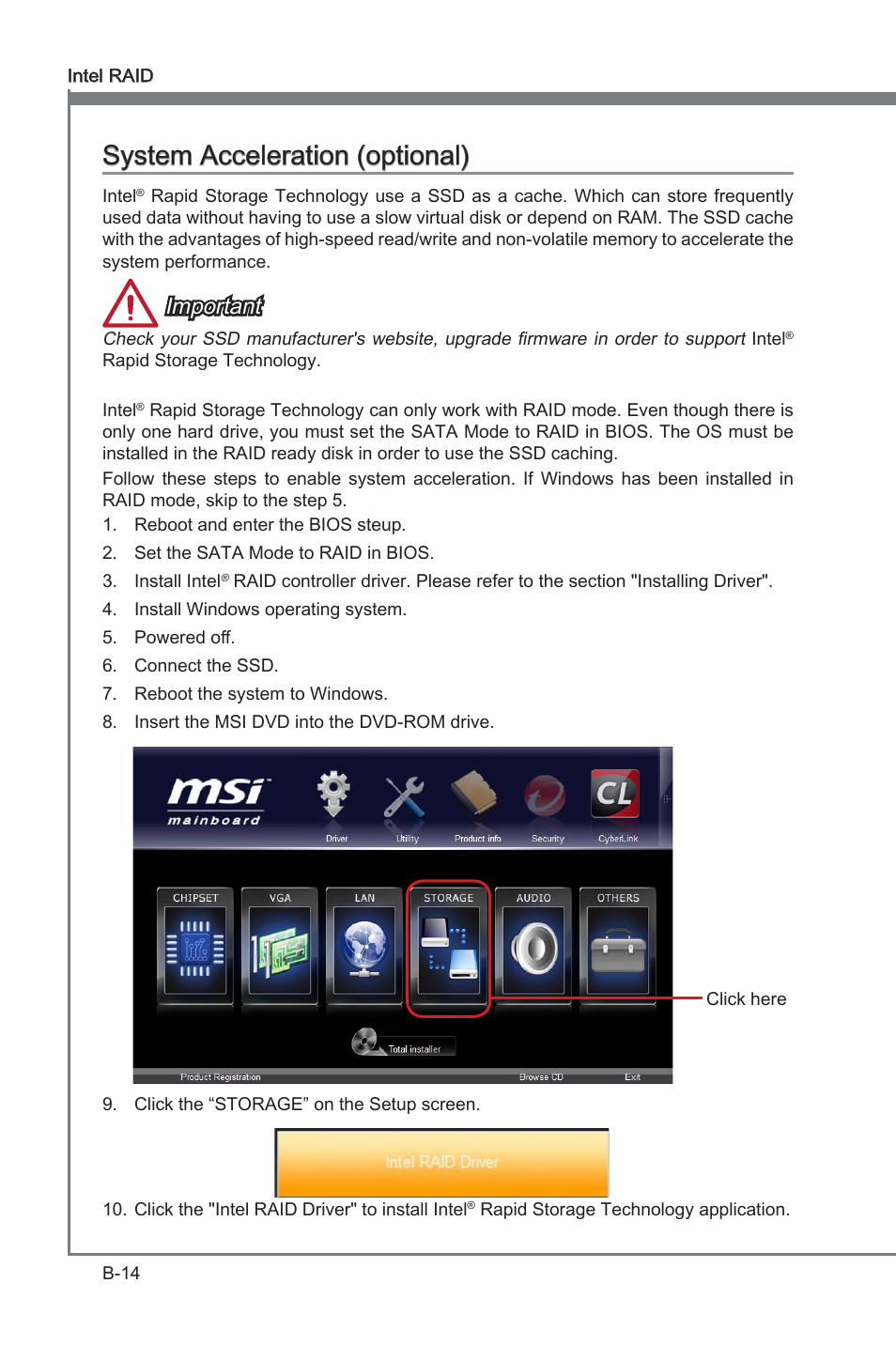 System accelerat on (opt onal), Important | MSI Z77 MPOWER User Manual |  Page 94 / 100 | Original mode