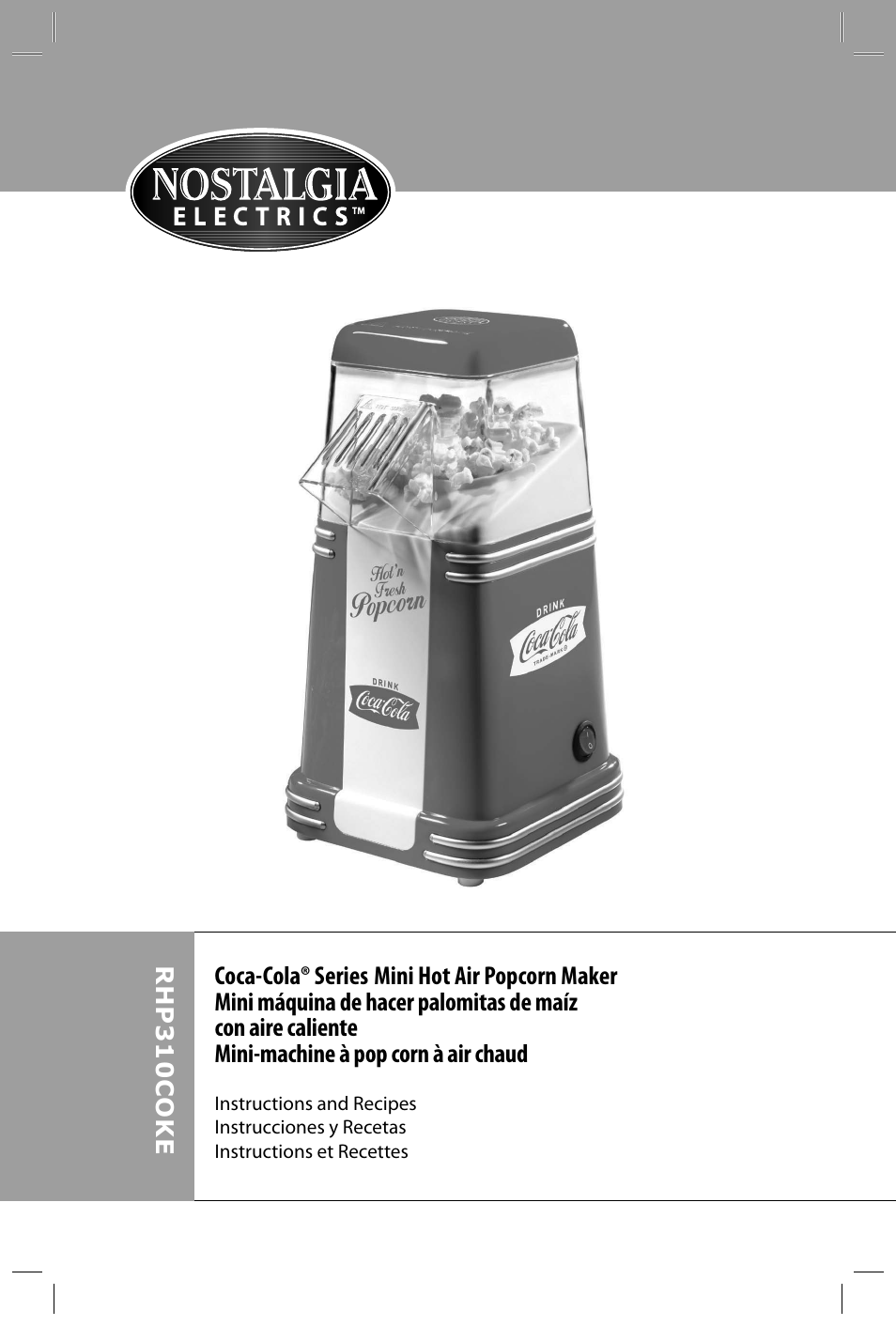 Nostalgia Electrics RHP310 COKE User Manual | Page 2 / 32