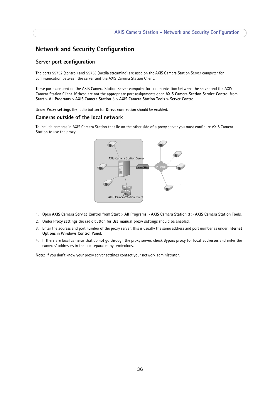 Axis camera station client web interface