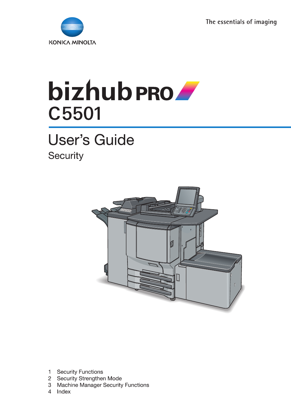 Konica Minolta BIZHUB PRO C5501 User Manual | 32 pages
