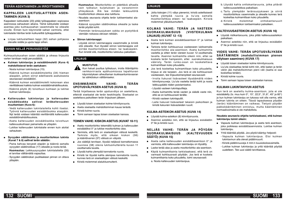 Suomi | AEG PS 305 DG User Manual | Page 67 / 107 | Original mode