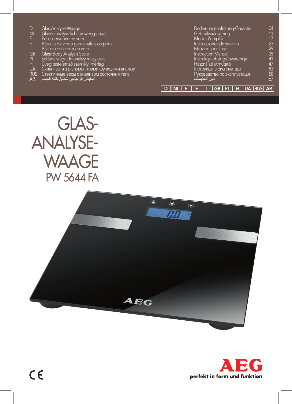 AEG PW 5644 FA User Manual | 70 pages