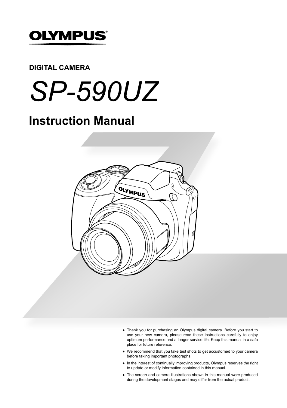 Olympus SP-590UZ User Manual | 86 pages