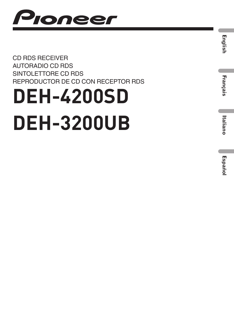 Pioneer DEH-3200UB User Manual | 116 pages | Also for: DEH-4200SD