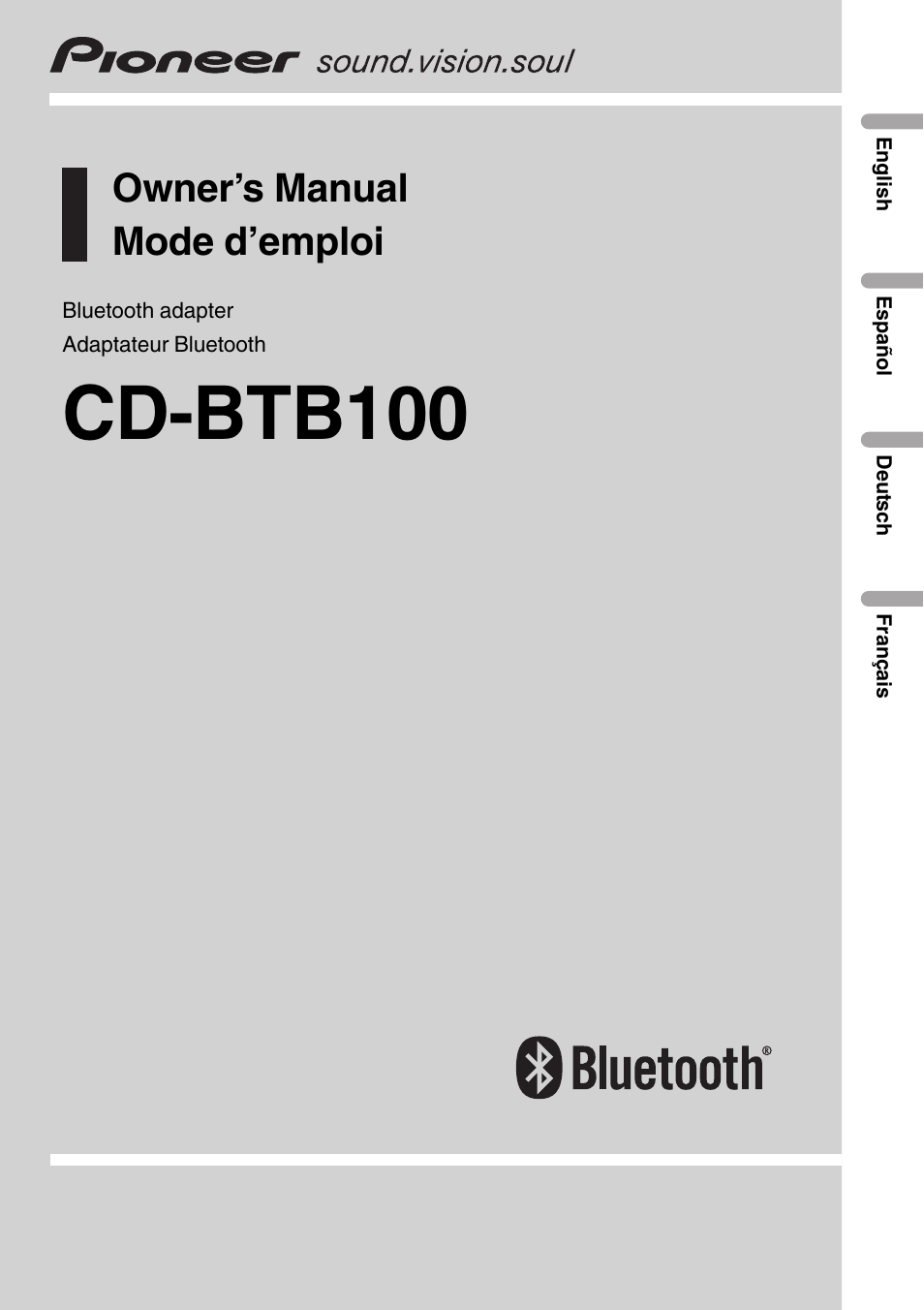 Pioneer CD-BTB100 User Manual | 175 pages