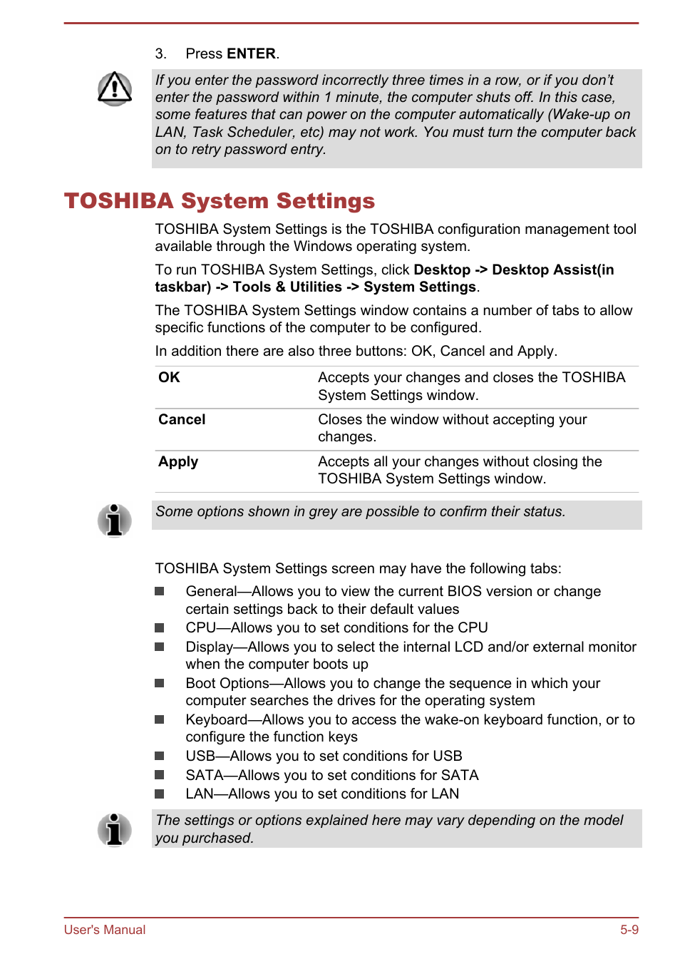 Toshiba system settings, Toshiba system settings -9 | Toshiba Satellite  NB10-A User Manual | Page 80 / 120