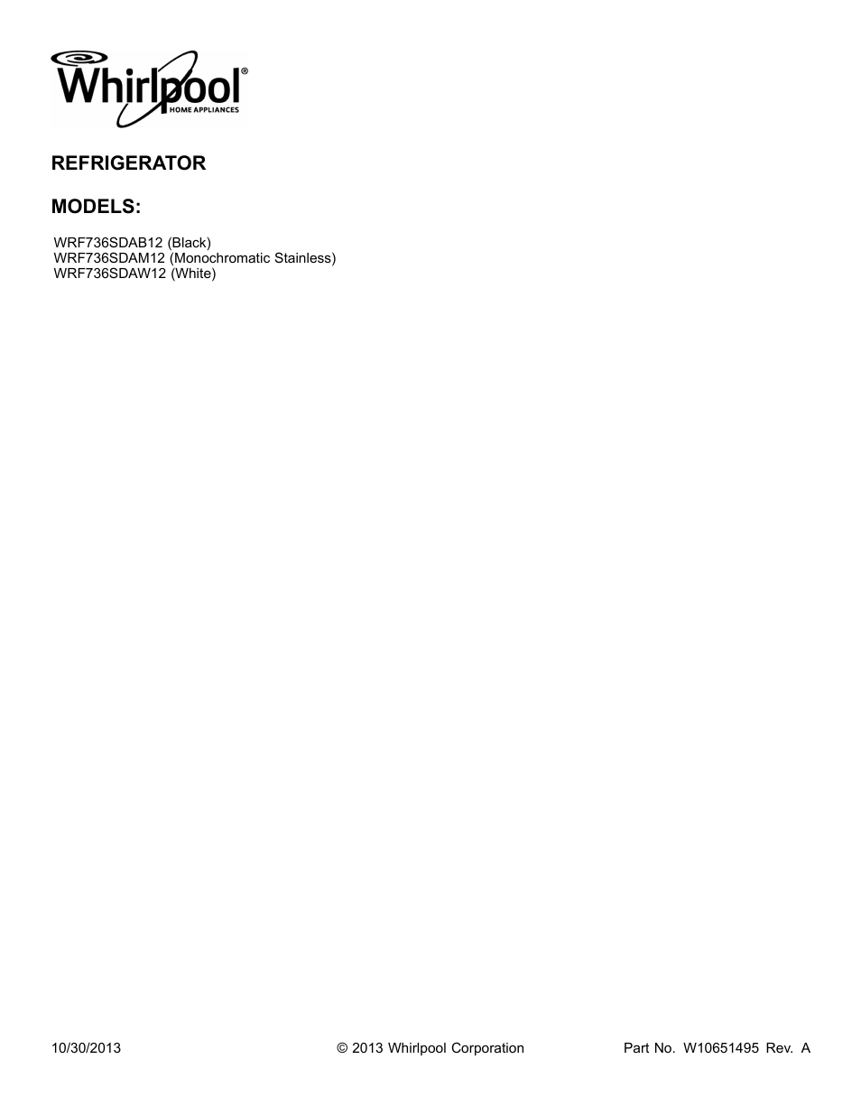 Whirlpool WRF736SDAM User Manual | 22 pages