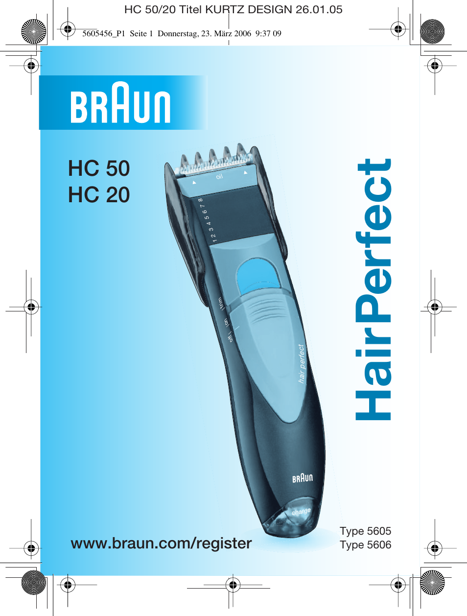 Braun HC 50 User Manual | 62 pages | Also for: HC 20