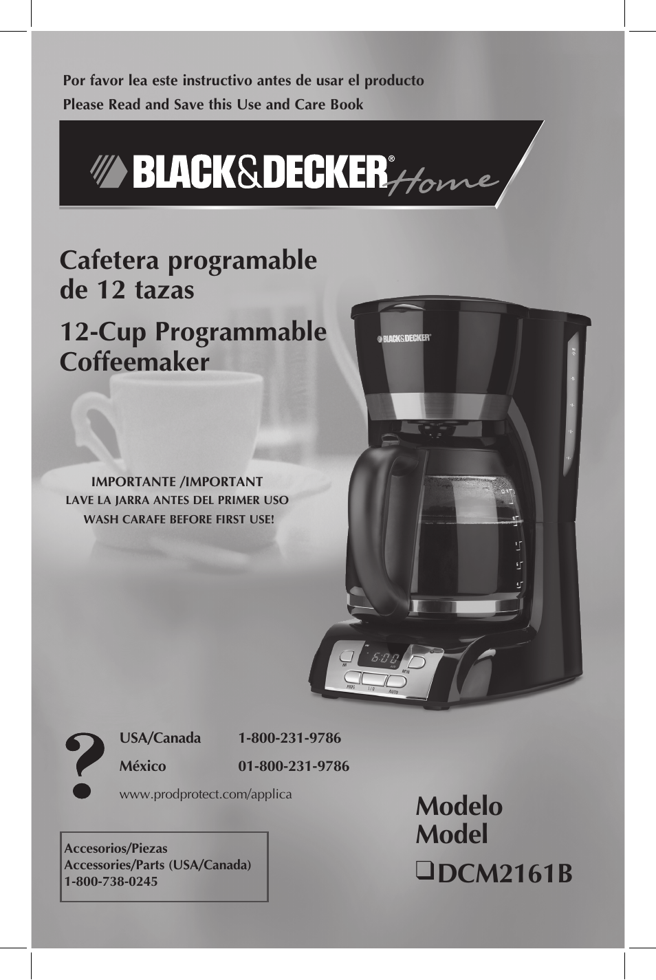 Black & Decker DCM2161B User Manual | 13 pages