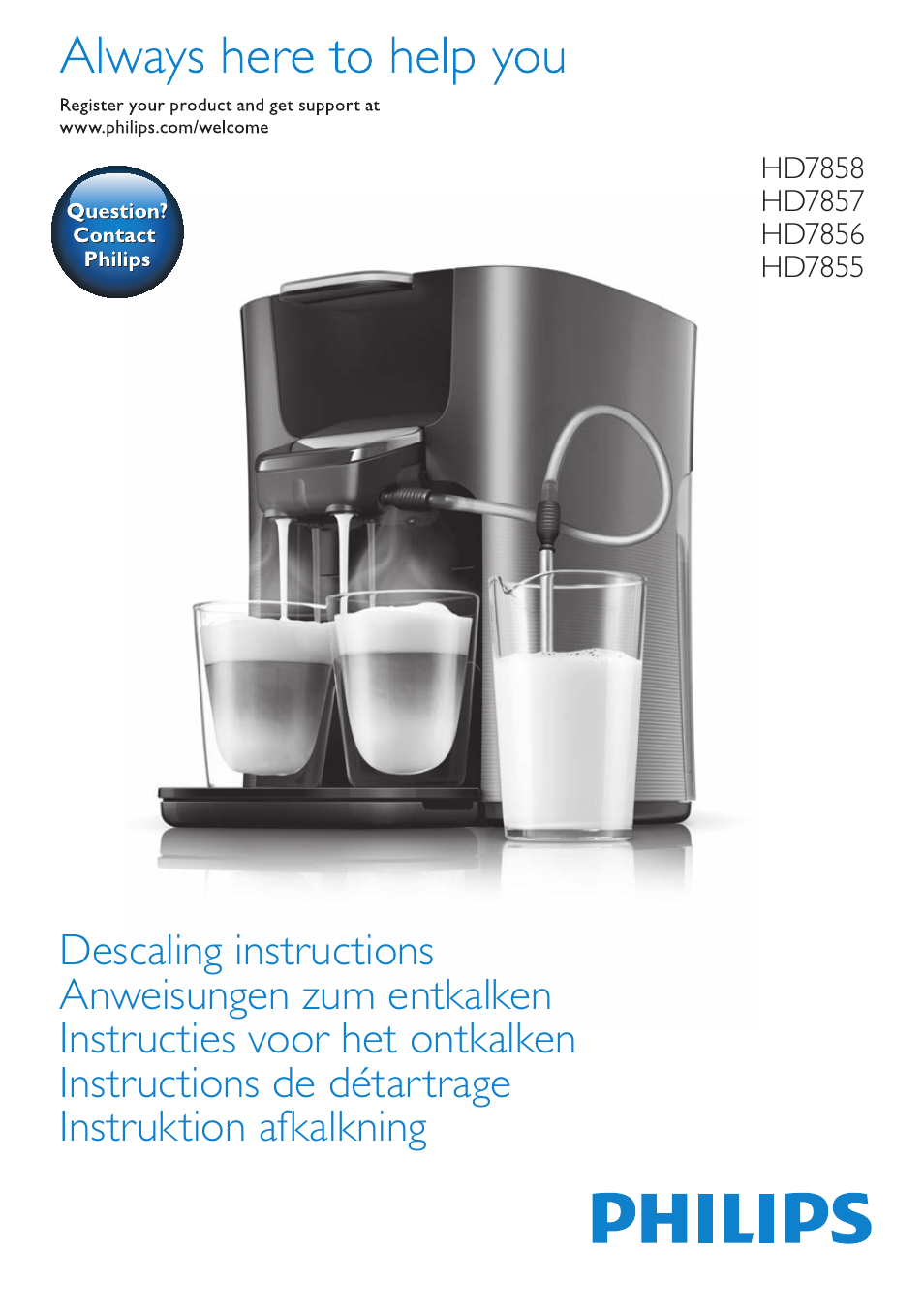 Philips SENSEO® Latte Duo Kaffeepadmaschine User Manual | 12 pages |  Original mode