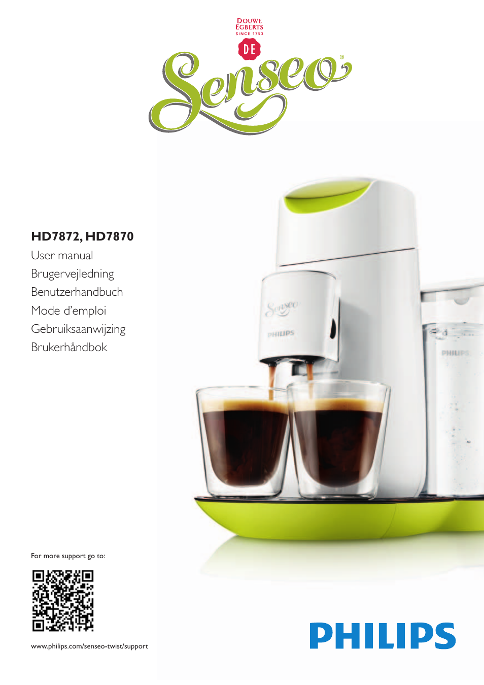 Philips SENSEO® Twist Kaffeepadmaschine User Manual | 110 pages