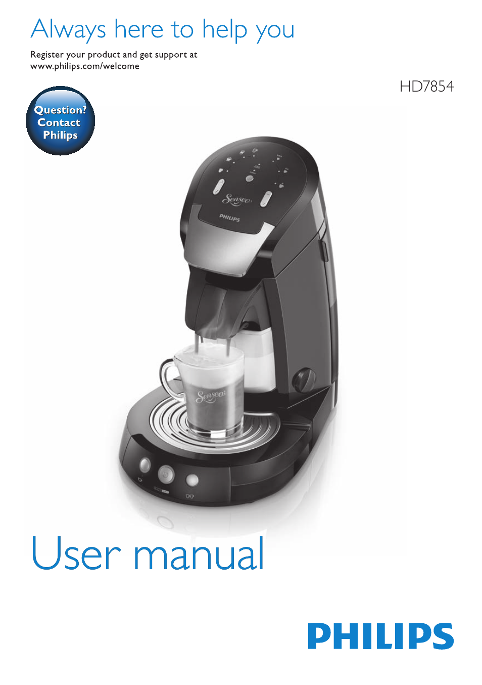 Philips SENSEO® Latte Select Kaffeepadmaschine User Manual | 210 pages