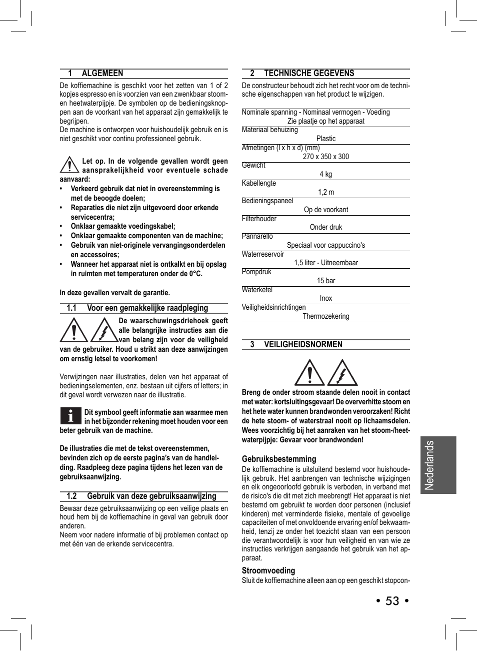 53 • nederlands | Philips 10001542 User Manual | Page 53 / 72 | Original  mode