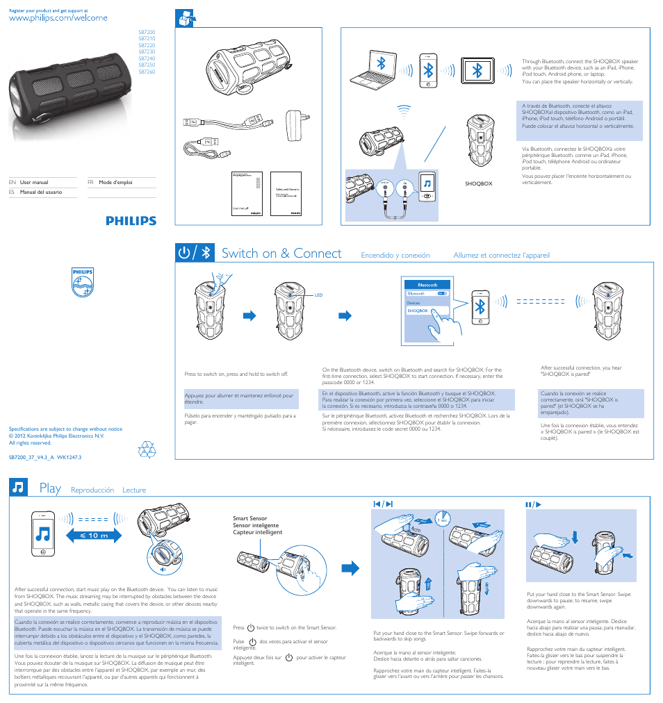 Philips SB7200-37 User Manual | 2 pages | Original mode | Also for:  SB7260-37, SB7210-37, SB7220-37