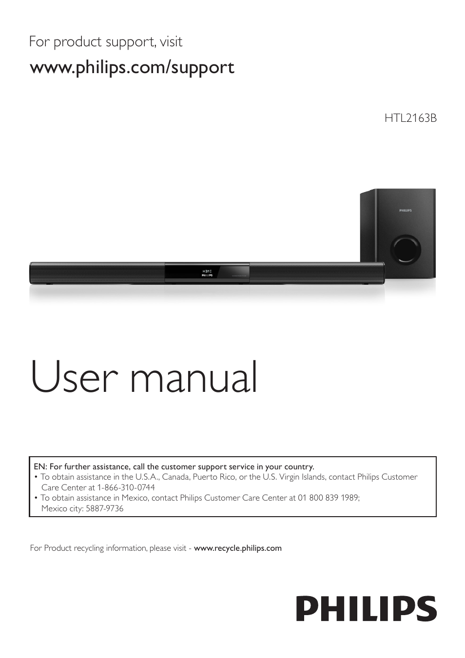 Philips HTL2163B-F7 User Manual | 20 pages