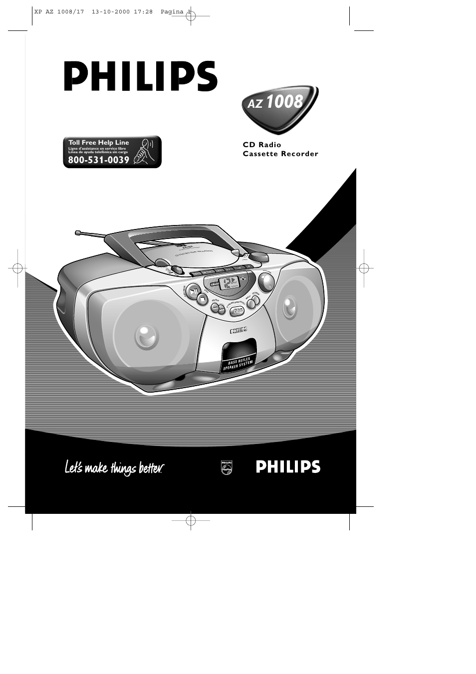 Philips AZ1008 User Manual | 10 pages