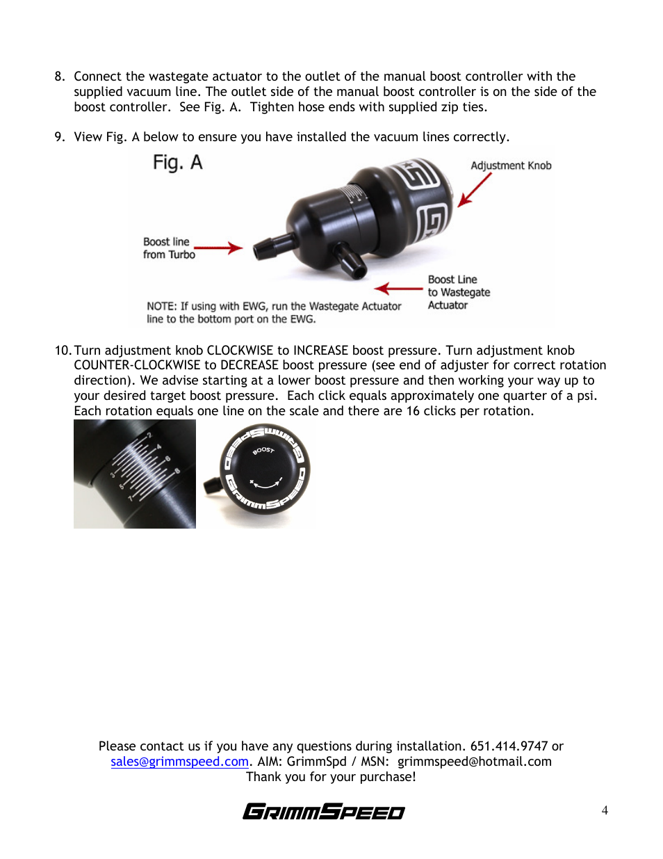 GrimmSpeed Manual Boost Controller User Manual | Page 4 / 4