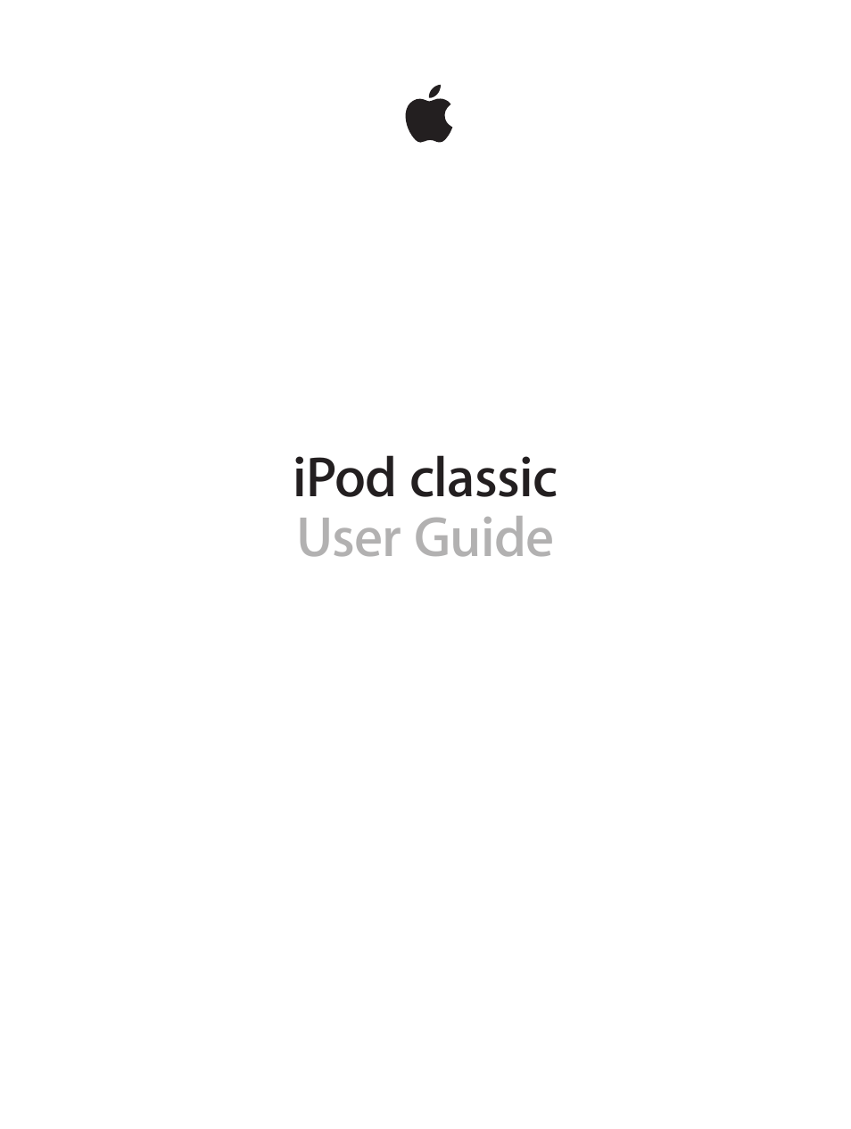 Apple iPod classic 160 GB User Manual | 58 pages