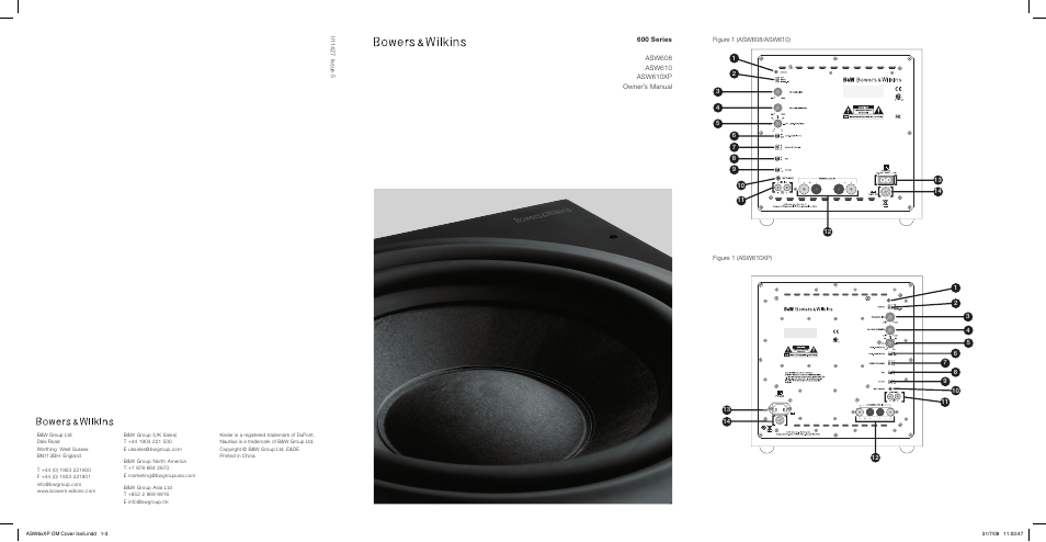 Bowers & Wilkins ASW610 User Manual | 104 pages | Also for: ASW608, ASW610XP