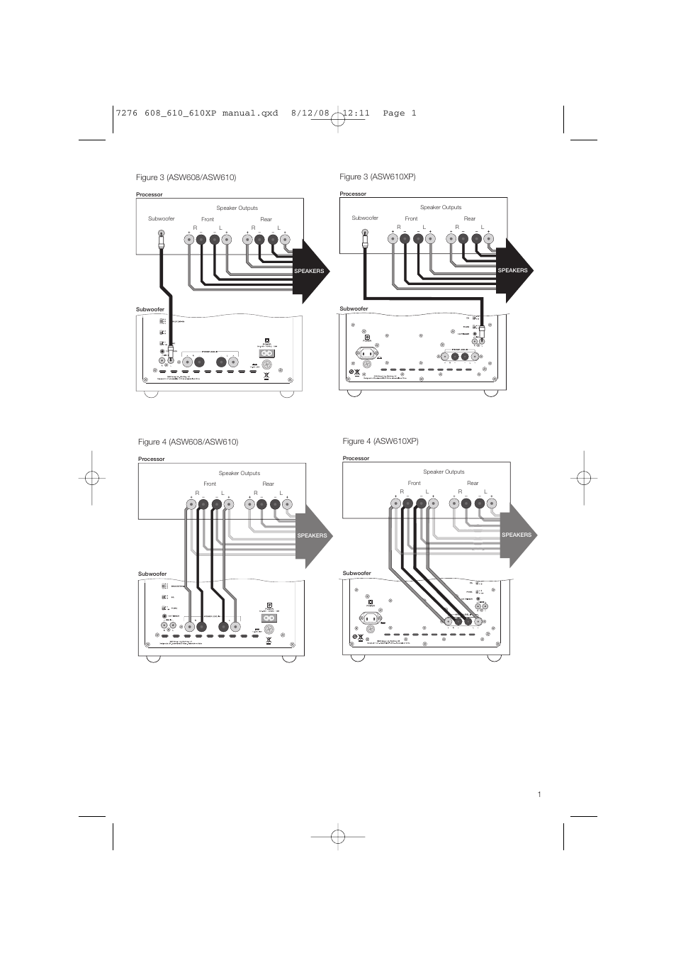 Figure 3 (asw610xp), Figure 4 (asw610xp) | Bowers & Wilkins ASW610 User  Manual | Page 4 / 104