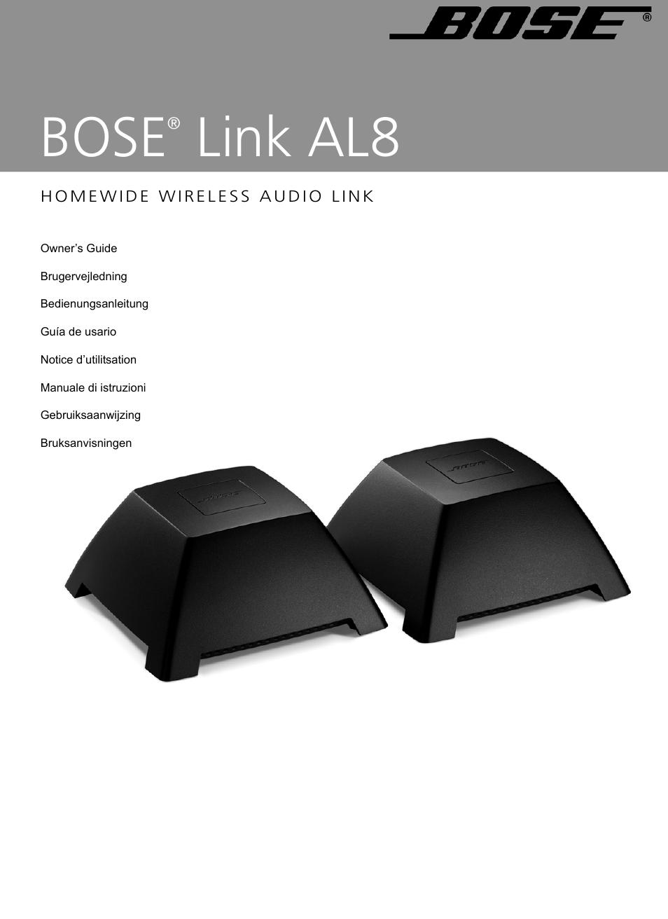 Bose Homewide Wireless Audio Link Link AL8 User Manual | 14 pages