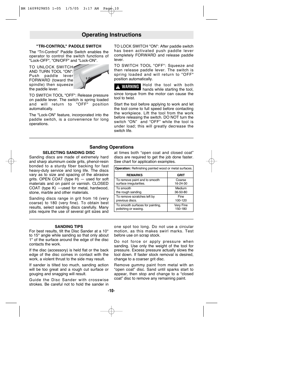 Operating instructions | Bosch classixx 1853-5 User Manual | Page 10 / 36 |  Original mode