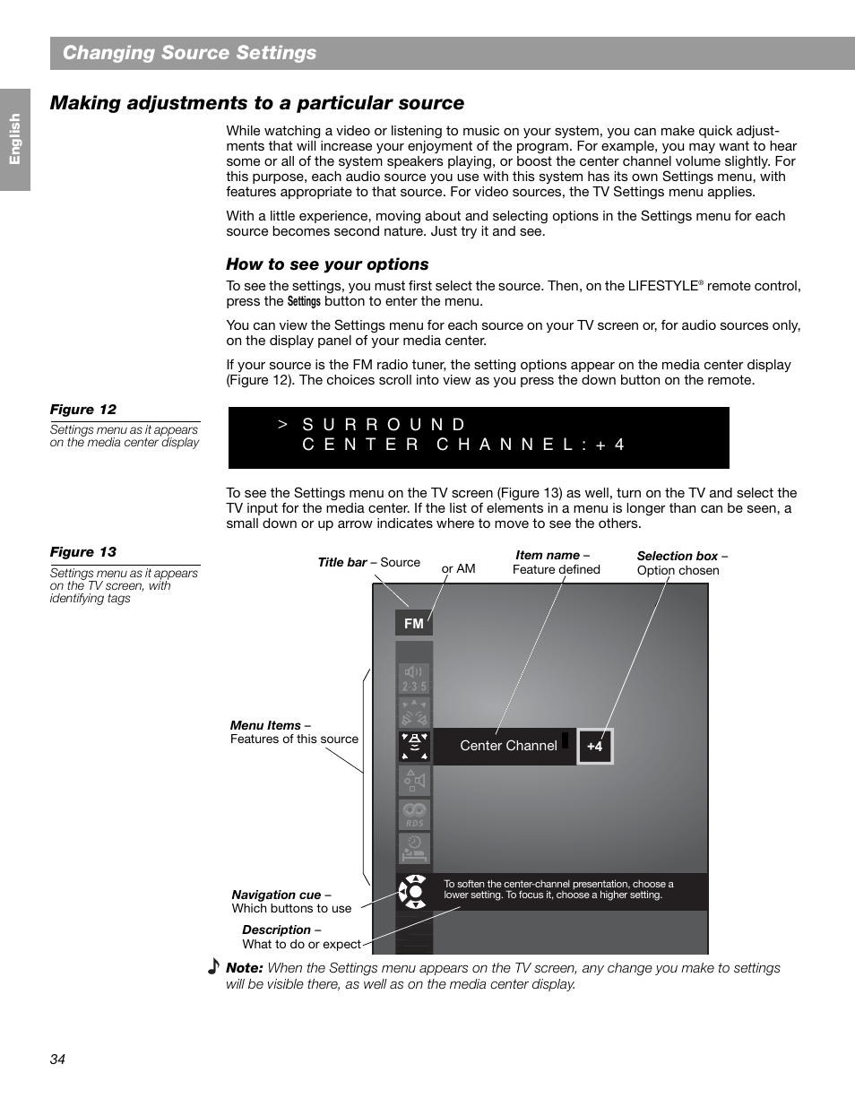 Bose LIFESTYLE 38 User Manual | Page 34 / 184 | Original mode | Also for:  LIFESTYLE 48