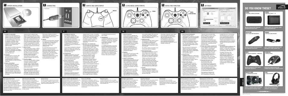 Do you know these, Driver installation, Connecting | SPEEDLINK SL-6556-BK  XEOX Pro Analog Gamepad - USB User Manual | Page 2 / 4 | Original mode