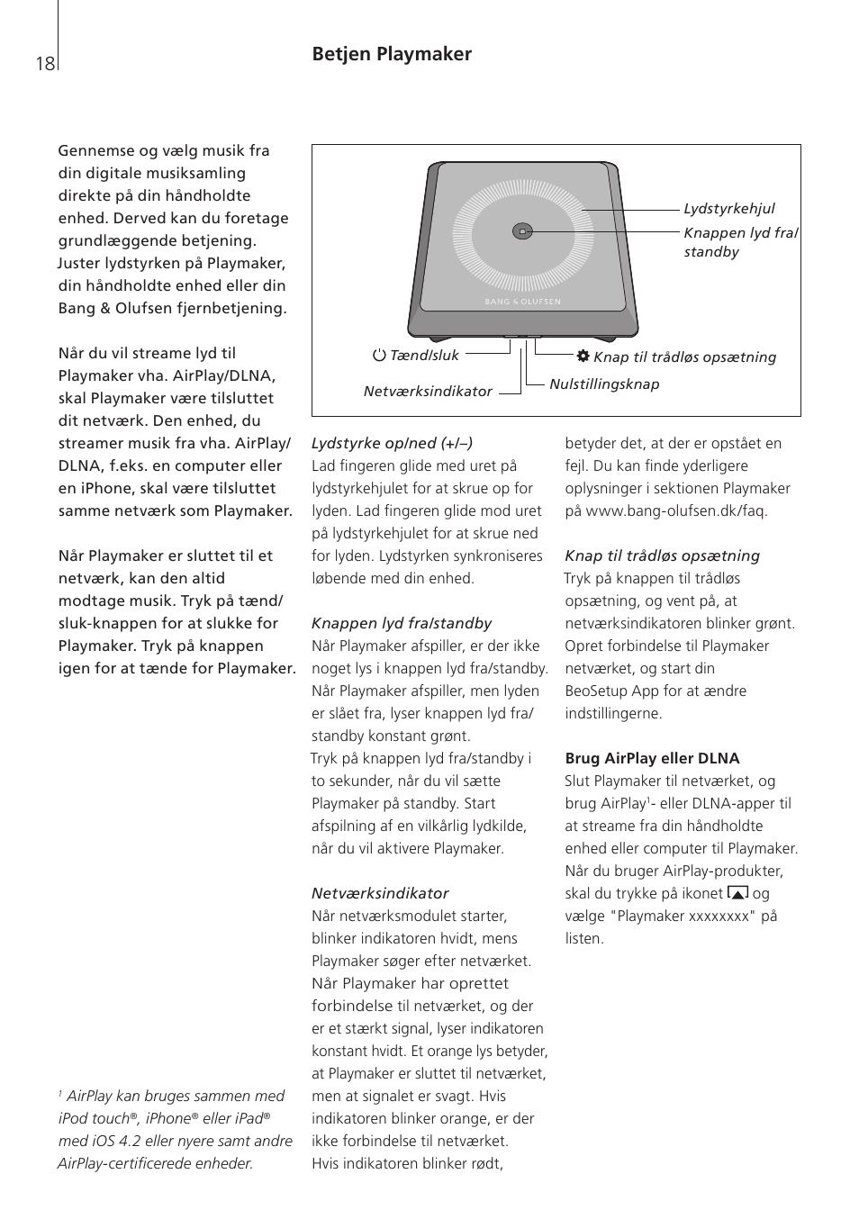 Betjen playmaker | Bang & Olufsen Playmaker - User Guide User Manual | Page  18 / 80 | Original mode