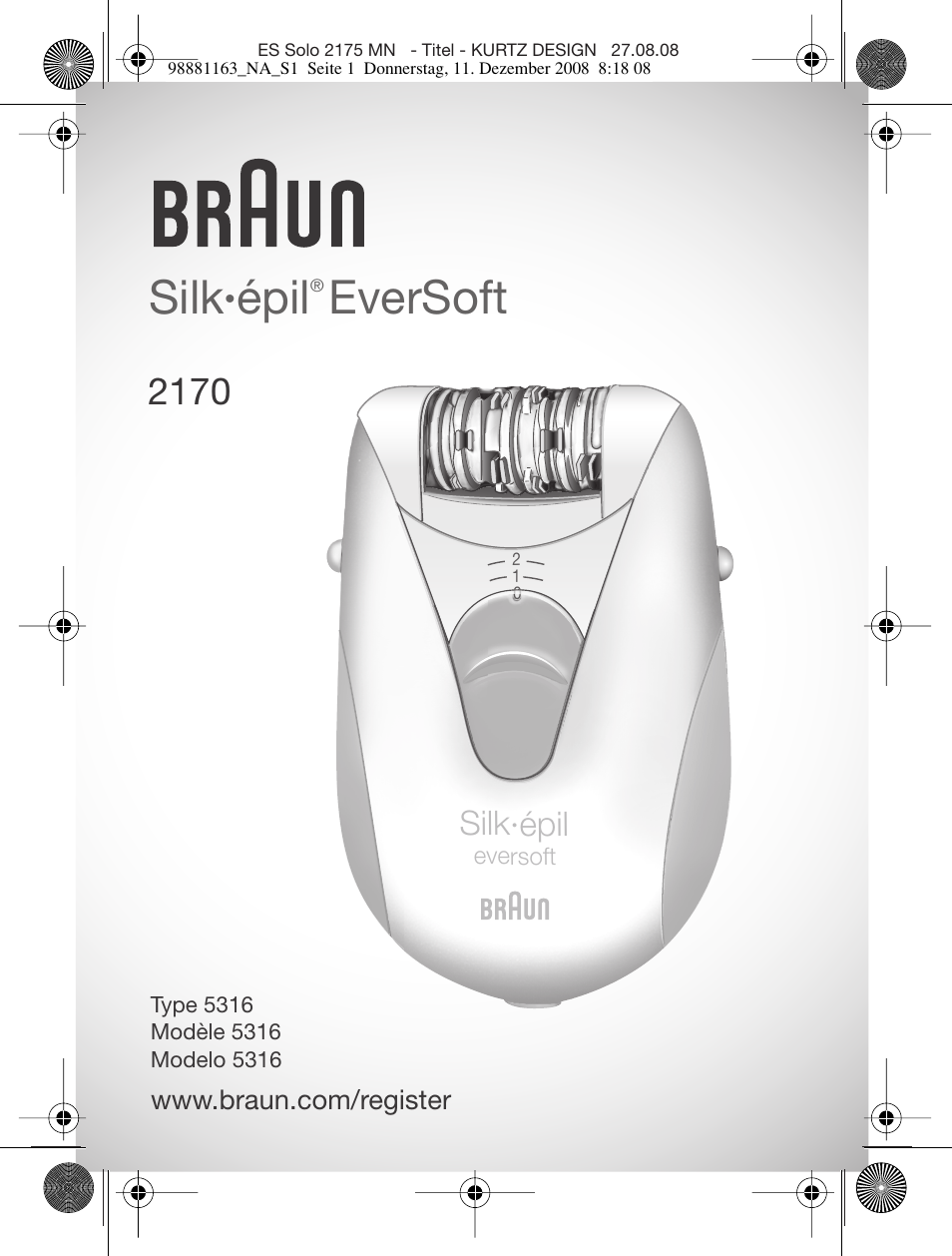 Braun SILK-EPIL 5316 User Manual | 21 pages
