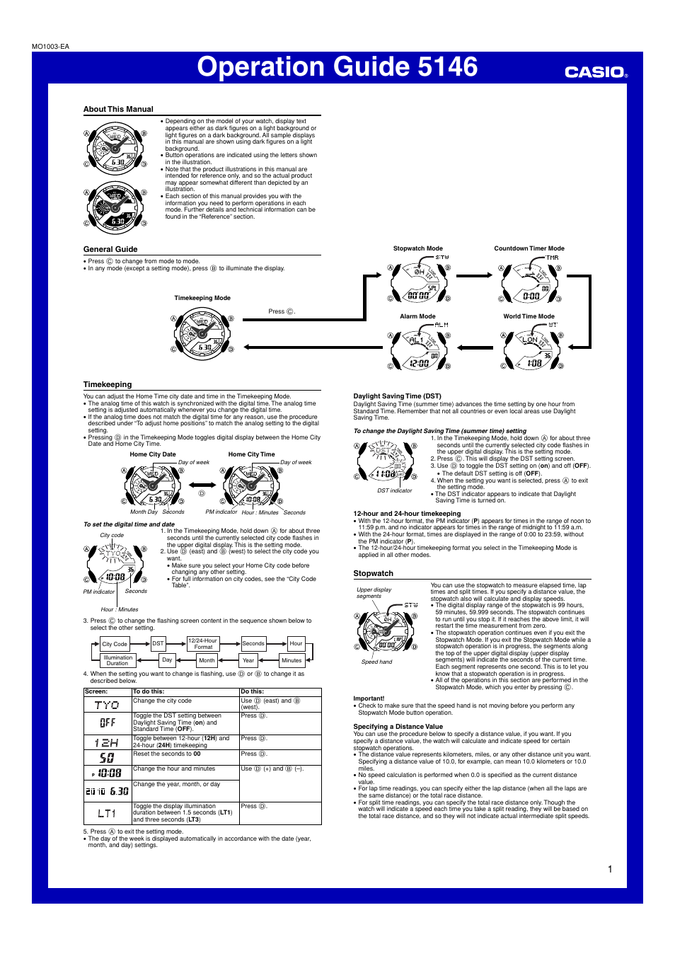 Casio 5146 User Manual | 4 pages