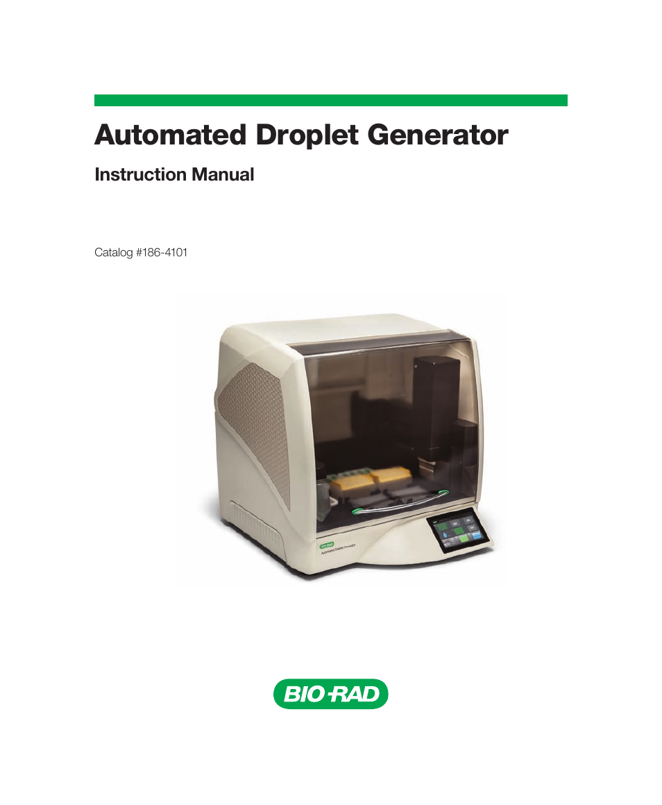 Bio-Rad AutoDG™ Droplet Digital™ PCR System User Manual | pages