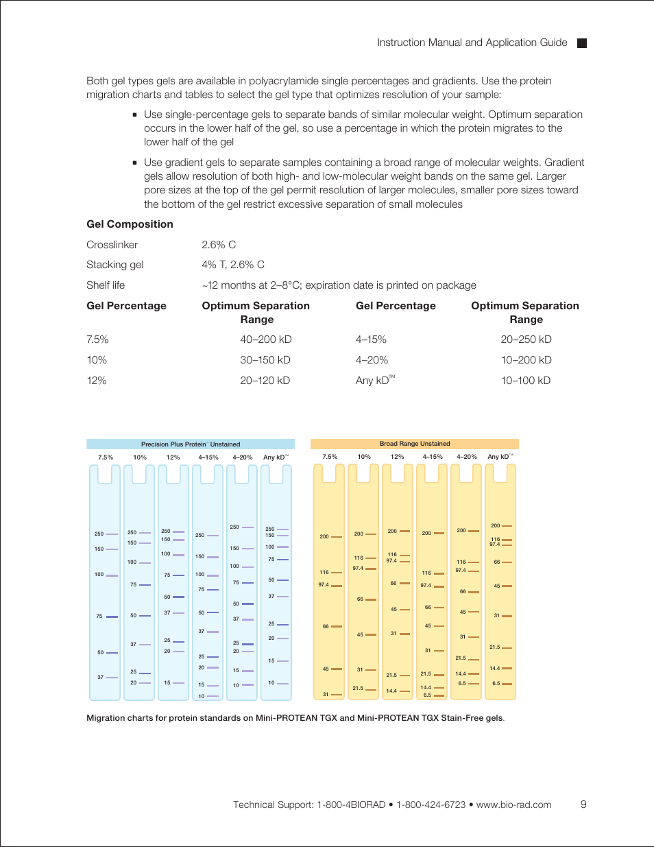 Mini-protean, Precast gels, Instruction manual and application guide | Bio- Rad Mini-PROTEAN® TGX™ Precast Gels for 2-D Electrophoresis User Manual |  Page 15 / 52