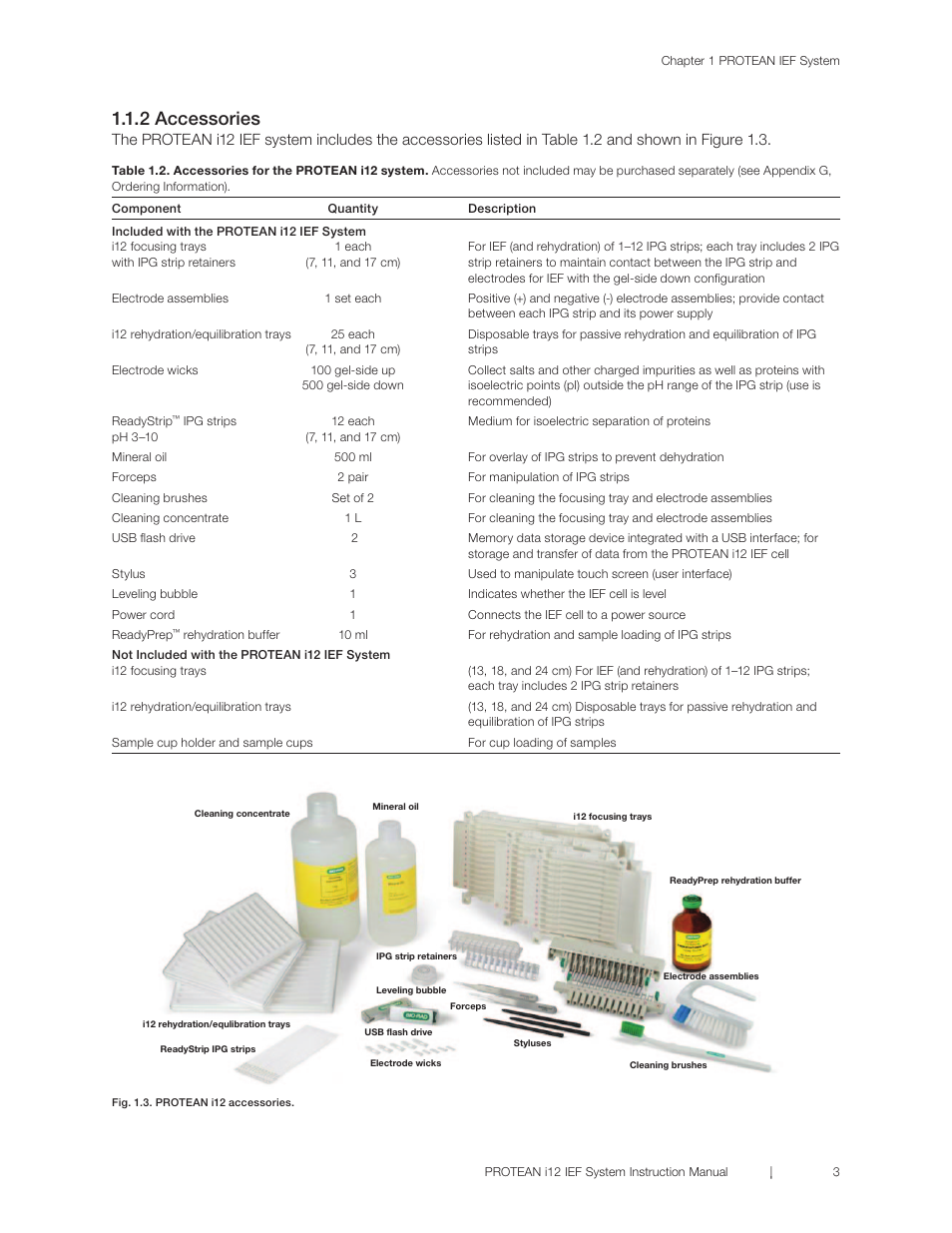 2 accessories | Bio-Rad PROTEAN® i12™ IEF System User Manual | Page 7 / 60  | Original mode