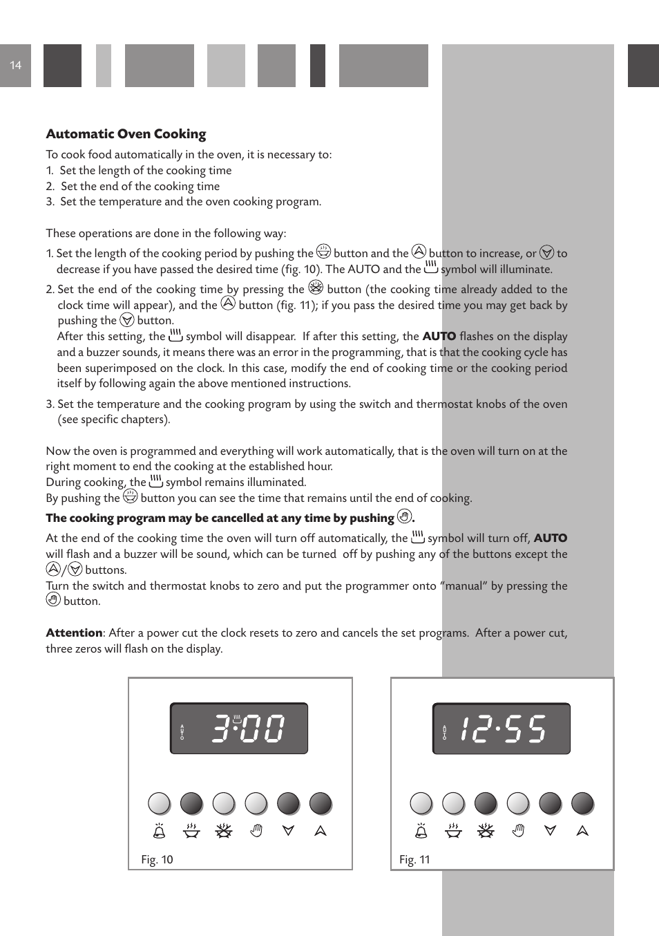 Automatic oven cooking | CDA DC930 User Manual | Page 14 / 32