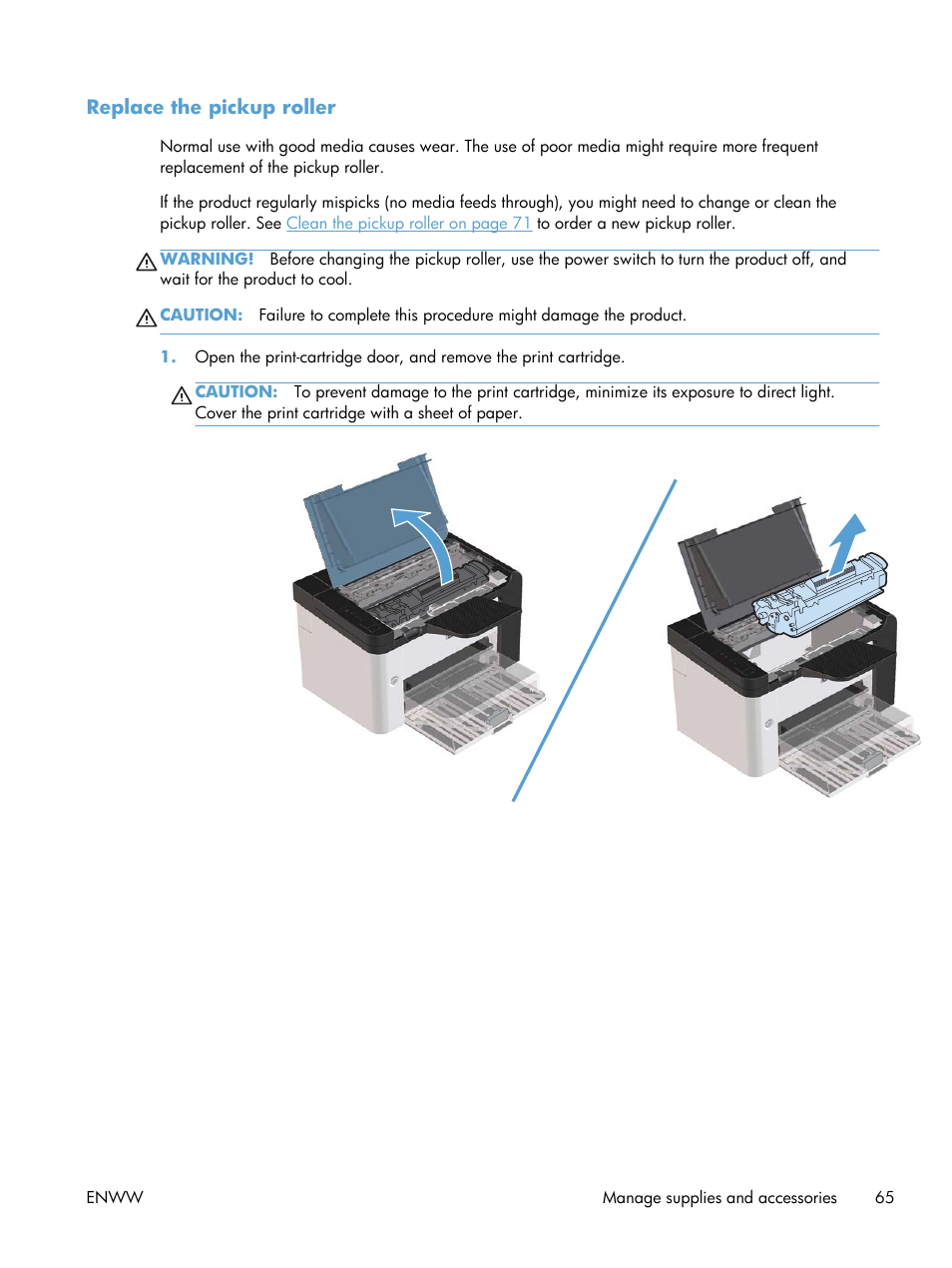 Replace the pickup roller | HP Laserjet p1606dn User Manual | Page 77 / 152